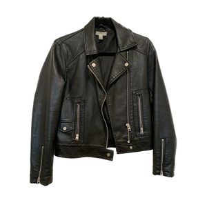 Topshop faux leather moto jacket